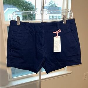 Vineyard Vines Blue Cargo Herringbone Shorts 3 1/2” Size 2 NWT!